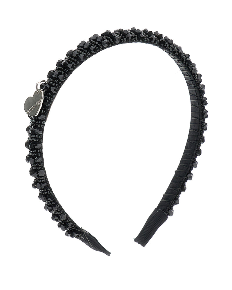 Girls Black Crystal Headband