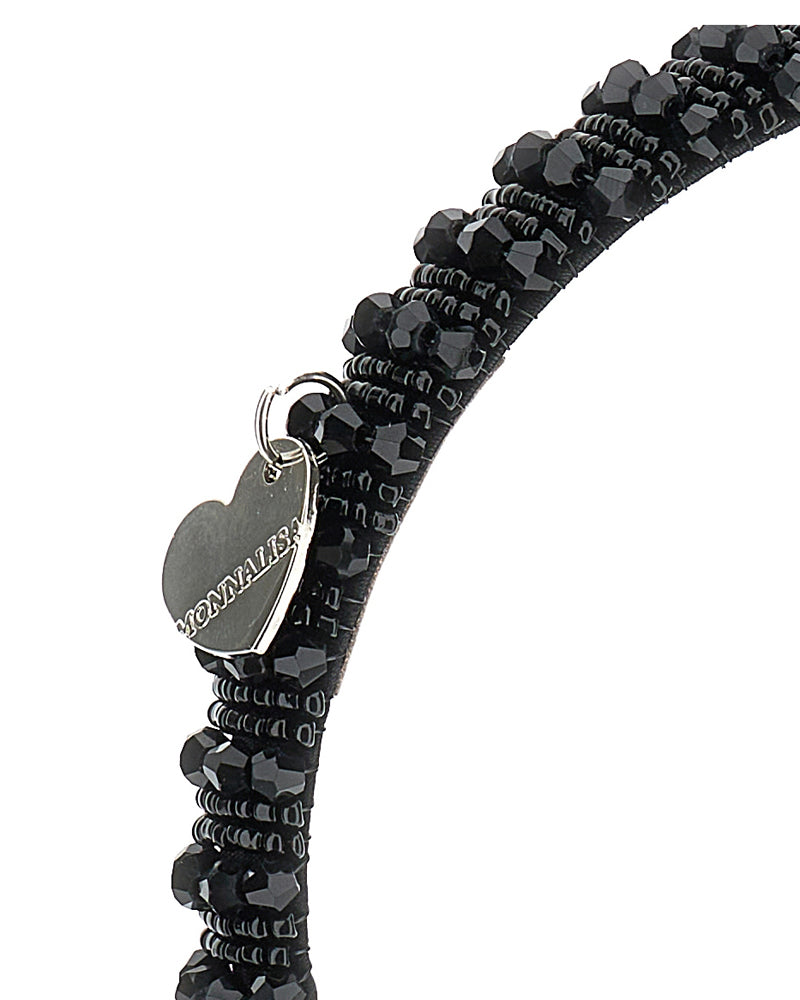 Girls Black Crystal Headband