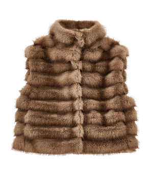 
  
    Monnalisa
  
 Girls Brown Plush Fur Vest