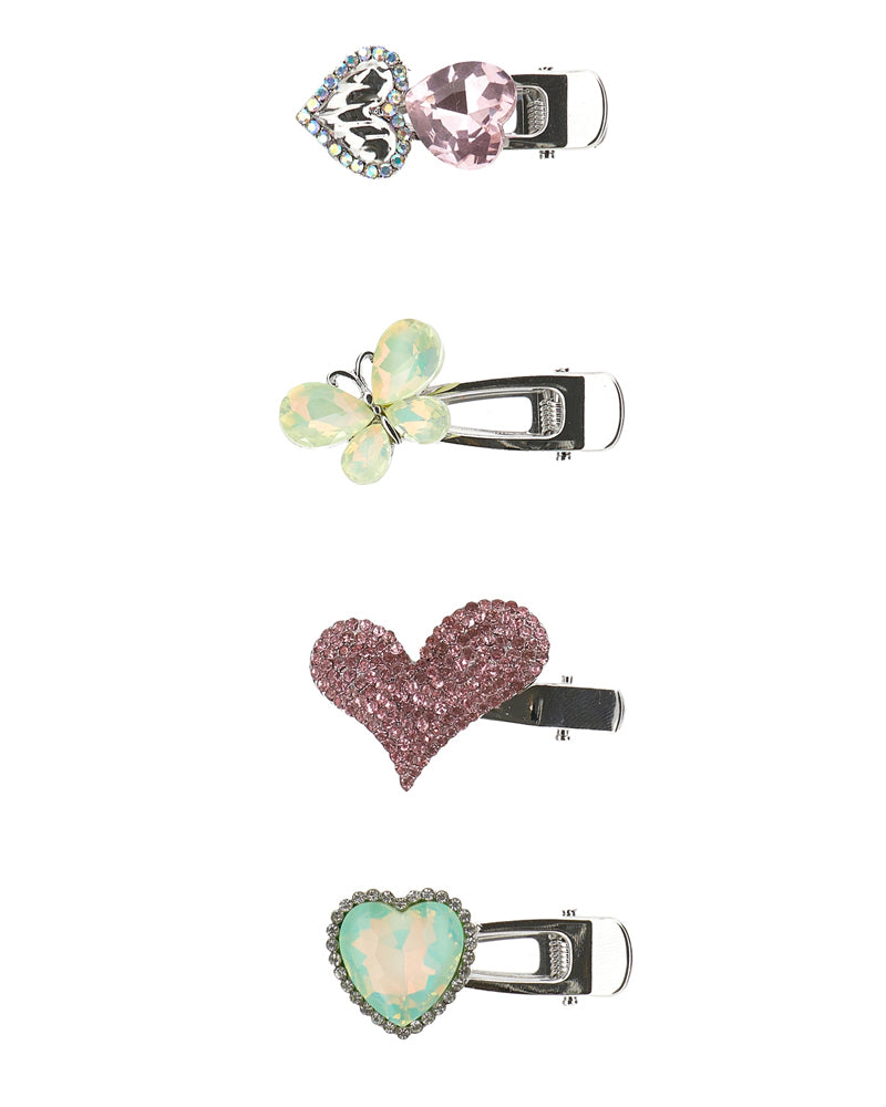 
  
    Monnalisa
  
 Girls Pink Heart Clip Set