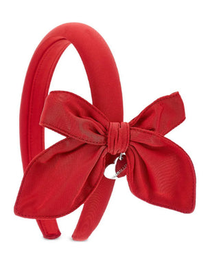 
  
    Monnalisa
  
 Girls Red Satin Bow Headband