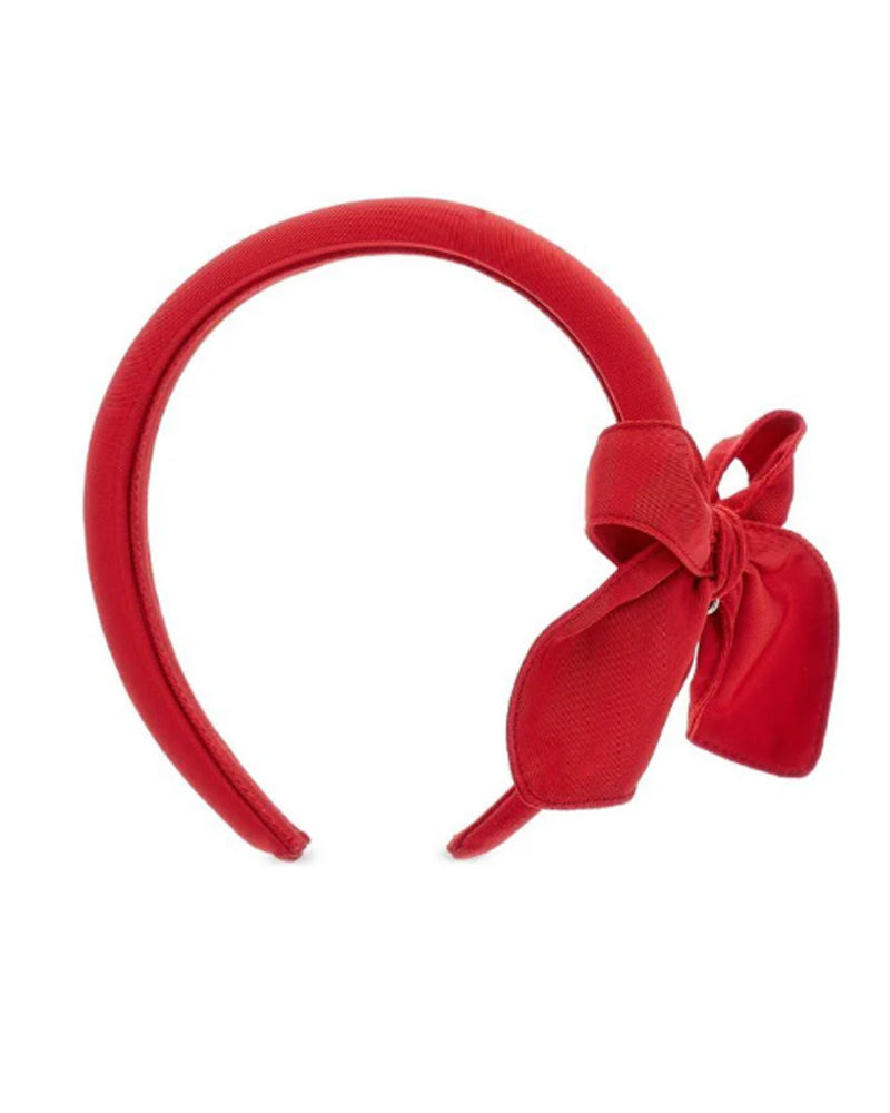 
  
    Monnalisa
  
 Girls Red Satin Bow Headband