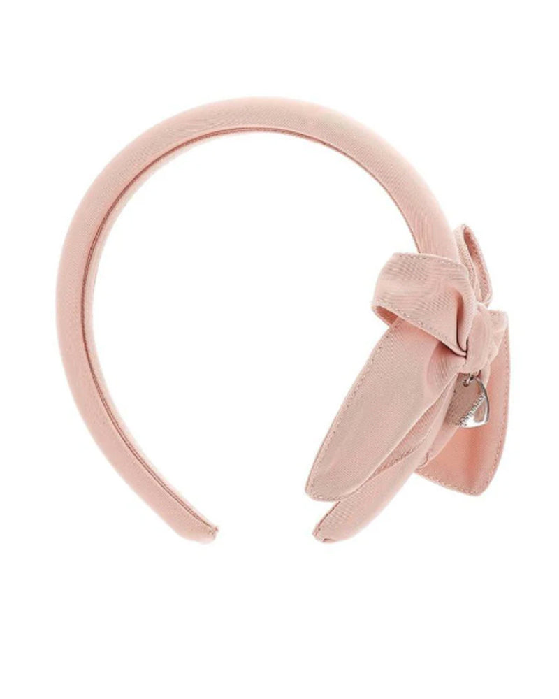 
  
    Monnalisa
  
 Pink Satin Bow Headband