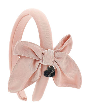 
  
    Monnalisa
  
 Pink Satin Bow Headband