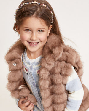
  
    Monnalisa
  
 Girls Brown Plush Fur Vest