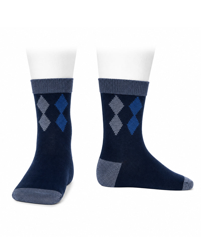 
  
    Cóndor
  
 Boys Navy/Blue Argyle Socks