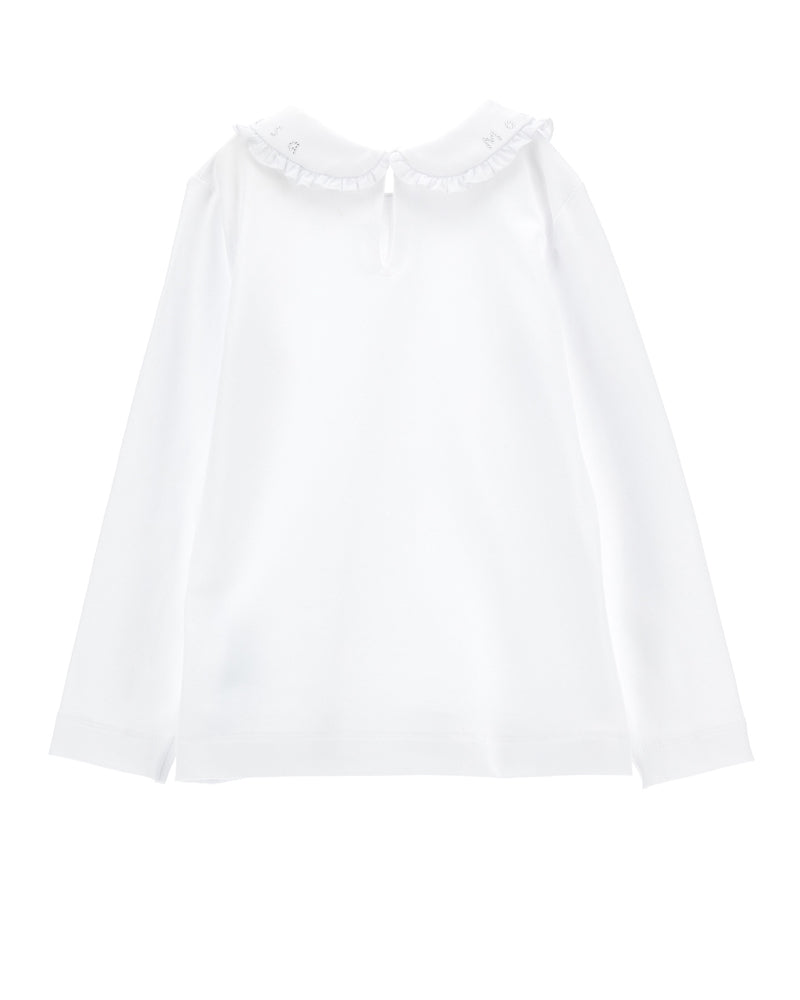 Girls White Jersey Blouse