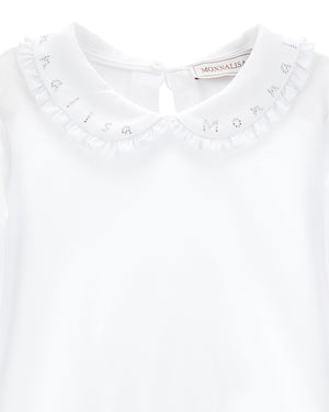 
  
    Monnalisa
  
 Girls White Jersey Blouse