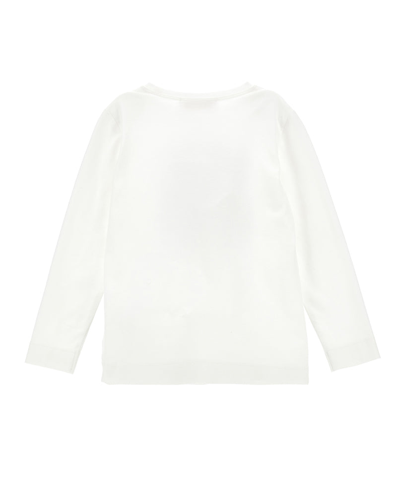 Girls White Bow Top