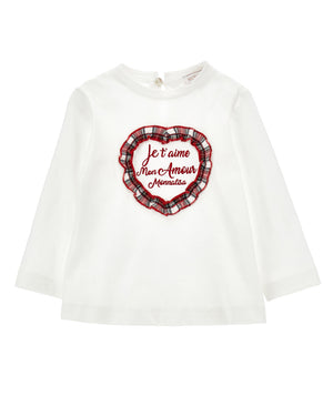 
  
    Monnalisa
  
 Girls White Heart Top