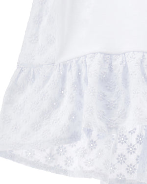 
  
    Monnalisa
  
 Girls White Eyelet T & Short Set