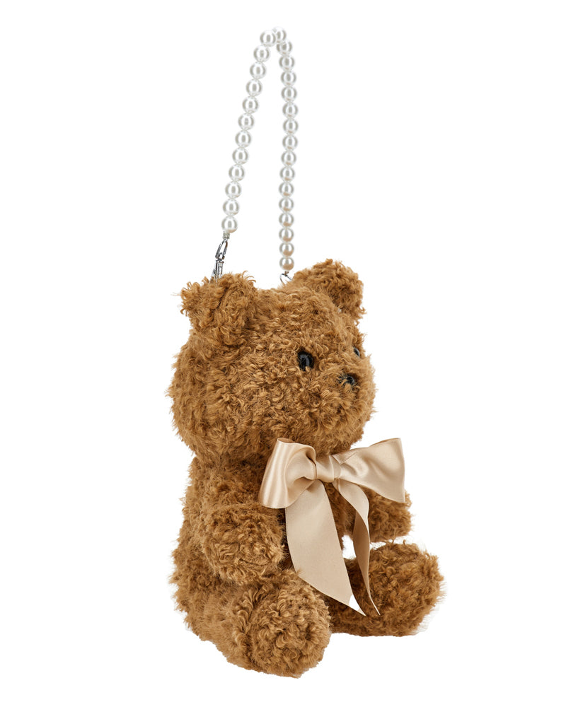 Girls Beige Teddy Bear Bag