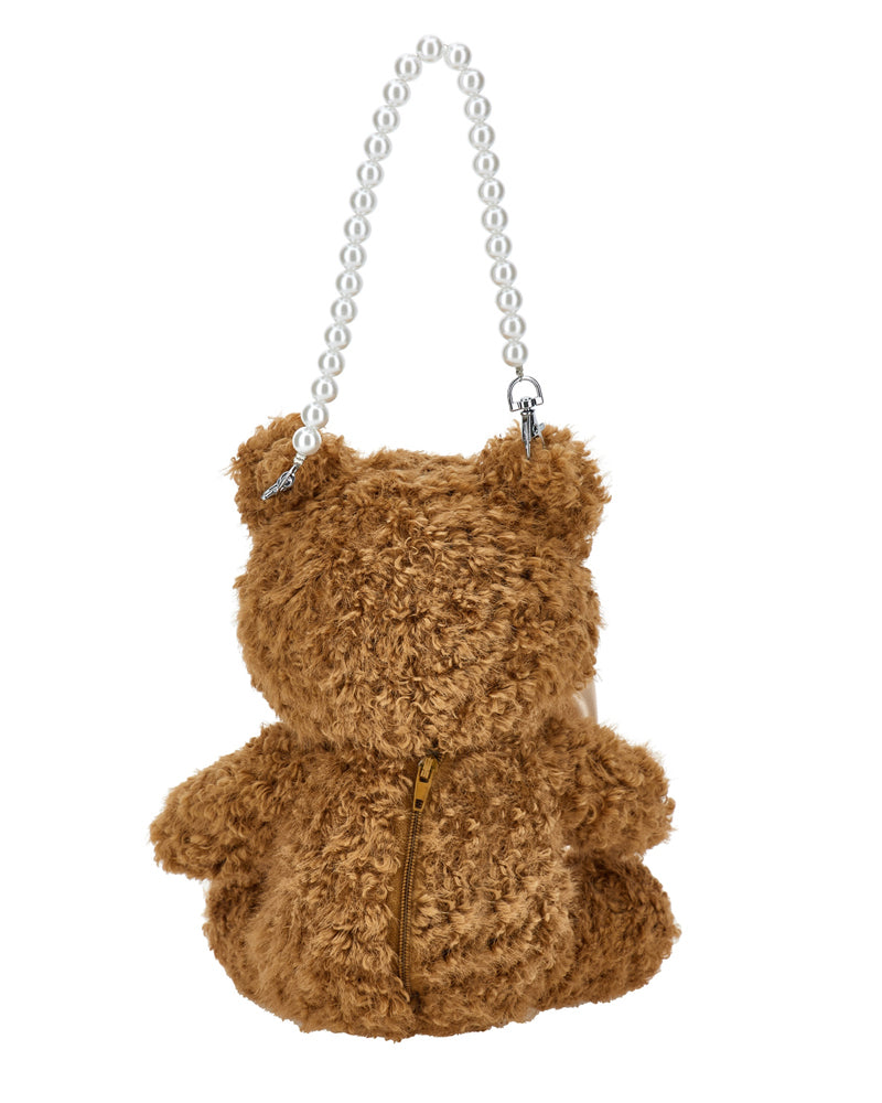 Girls Beige Teddy Bear Bag