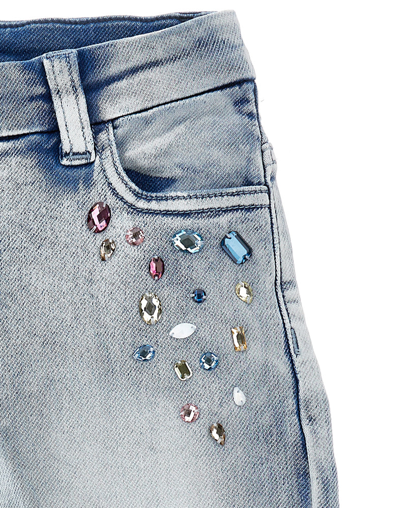 Girls Blue Jewel Denim
