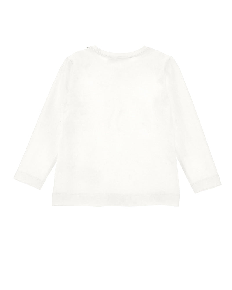 Girls White Bow Collar Top