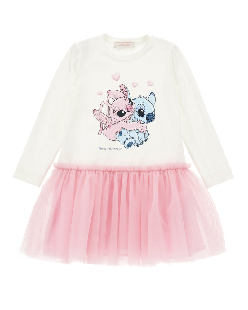 Girls White/Pink Lilo &amp; Stitch Dress