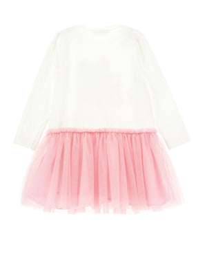 
  
    Monnalisa
  
 Girls White/Pink Lilo & Stitch Dress