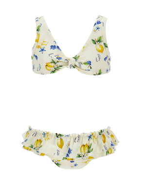 
  
    Monnalisa
  
 Girls White Lemon Print Bikini