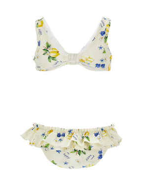 
  
    Monnalisa
  
 Girls White Lemon Print Bikini