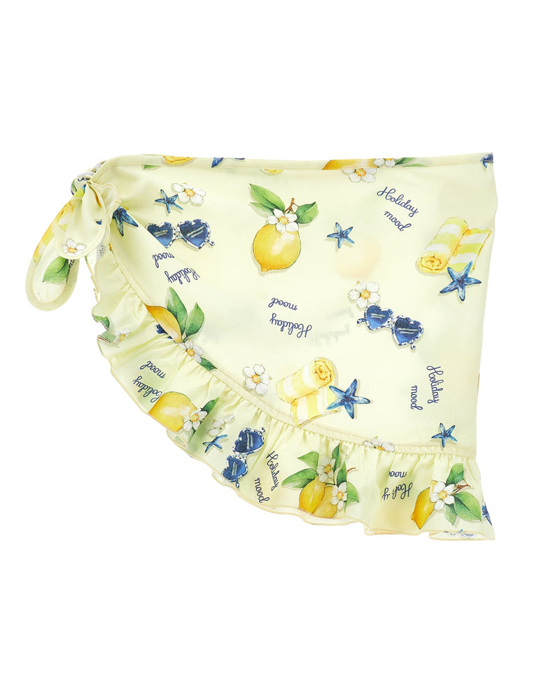 
  
    Monnalisa
  
 Girls White Lemon Print Sarong