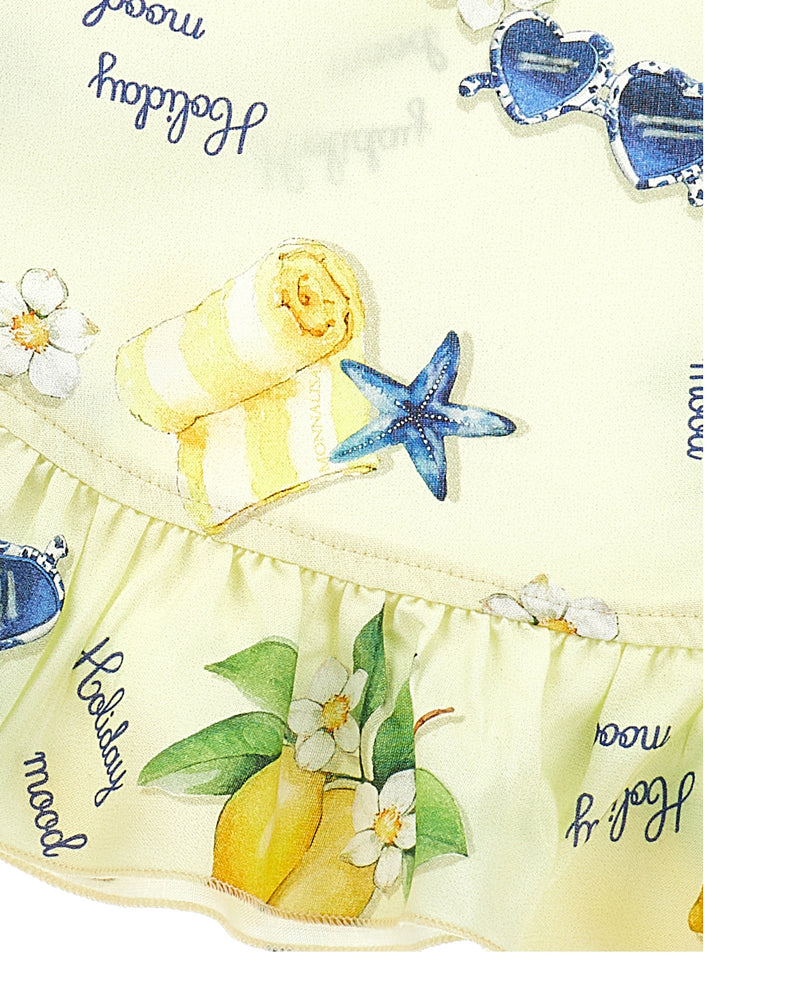 
  
    Monnalisa
  
 Girls White Lemon Print Sarong