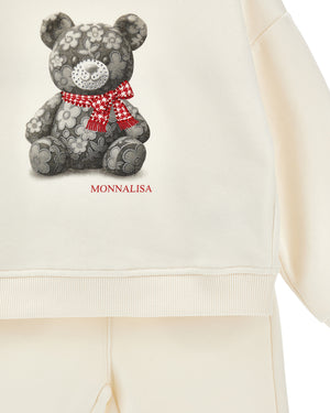 
  
    Monnalisa
  
 Girls Ivory Teddy Bear Tracksuit