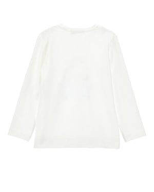 
  
    Monnalisa
  
 Girls Ivory Beige Sequin Teddy Bear Top
