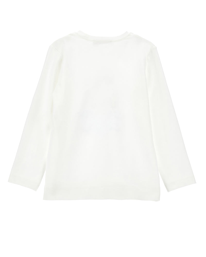 
  
    Monnalisa
  
 Girls Ivory Grey Sequin Teddy Bear Top