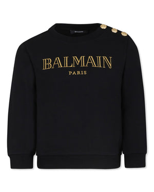 
  
    Balmain
  
 Girls Black Logo Sweatshirt