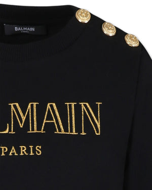 
  
    Balmain
  
 Girls Black Logo Sweatshirt