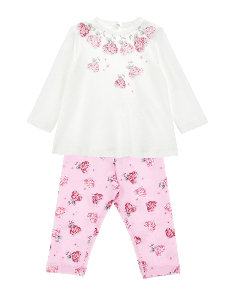 Baby Girls Pink Floral Top &amp; Legging Set