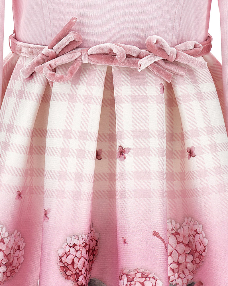 Baby Girls Pink Floral Neoprene Dress