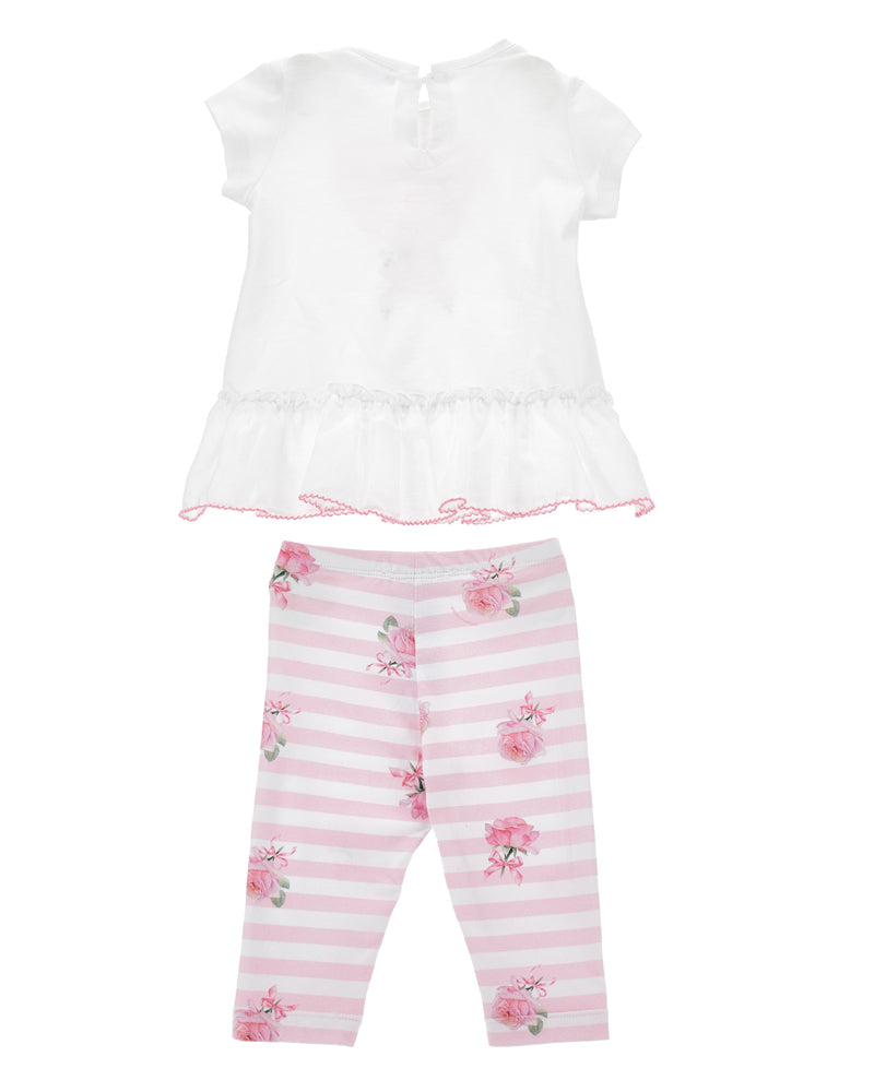 Baby Girls Pink Floral T &amp; Legging Set