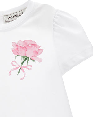 
  
    Monnalisa
  
 Baby Girls Pink/White Floral Dress