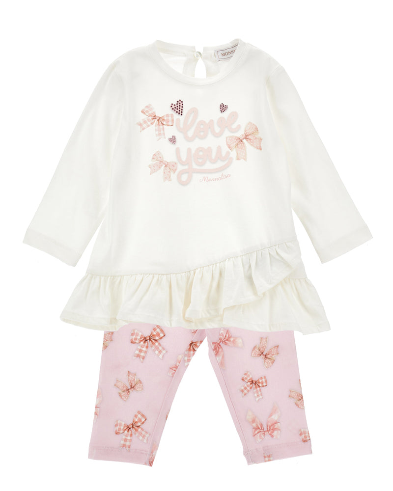 Baby Girls Bow Top &amp; Legging Set
