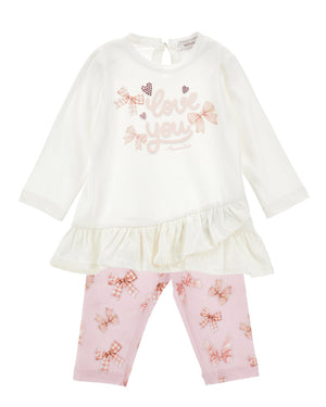 
  
    Monnalisa
  
 Baby Girls Bow Top & Legging Set