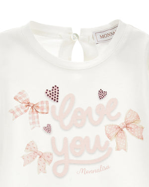 
  
    Monnalisa
  
 Baby Girls Bow Top & Legging Set