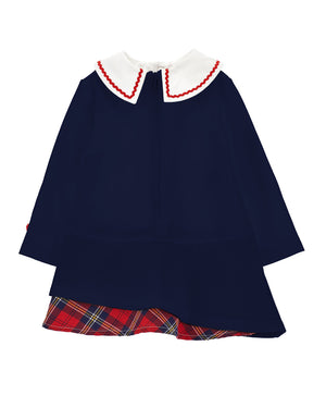 
  
    Monnalisa
  
 Baby Girls Navy Heart Pocket Dress