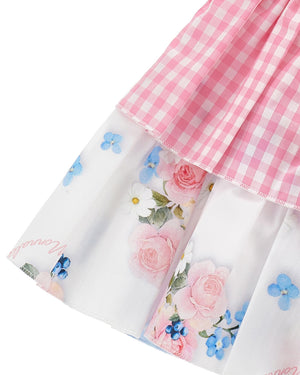 
  
    Monnalisa
  
 Baby Girls Pink Gingham Top & Skirt Set