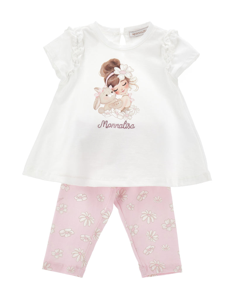 
  
    Monnalisa
  
 Baby Girls Daisies T & Legging Set