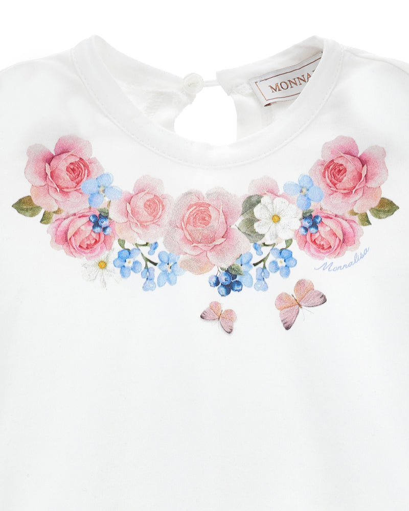 
  
    Monnalisa
  
 Baby Girls White/Pink Floral Dress