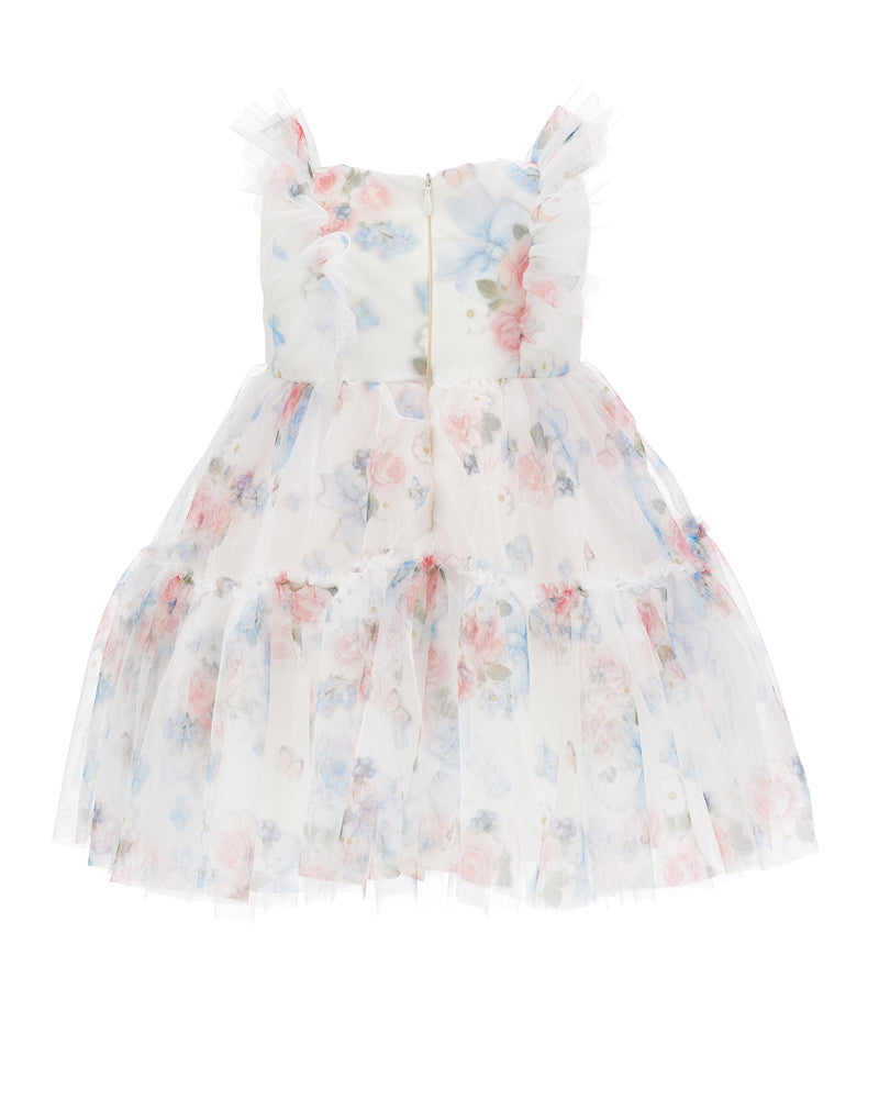 
  
    Monnalisa
  
 Baby Girls White Tulle Floral Dress