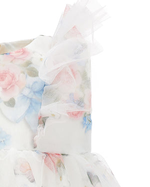 
  
    Monnalisa
  
 Baby Girls White Tulle Floral Dress