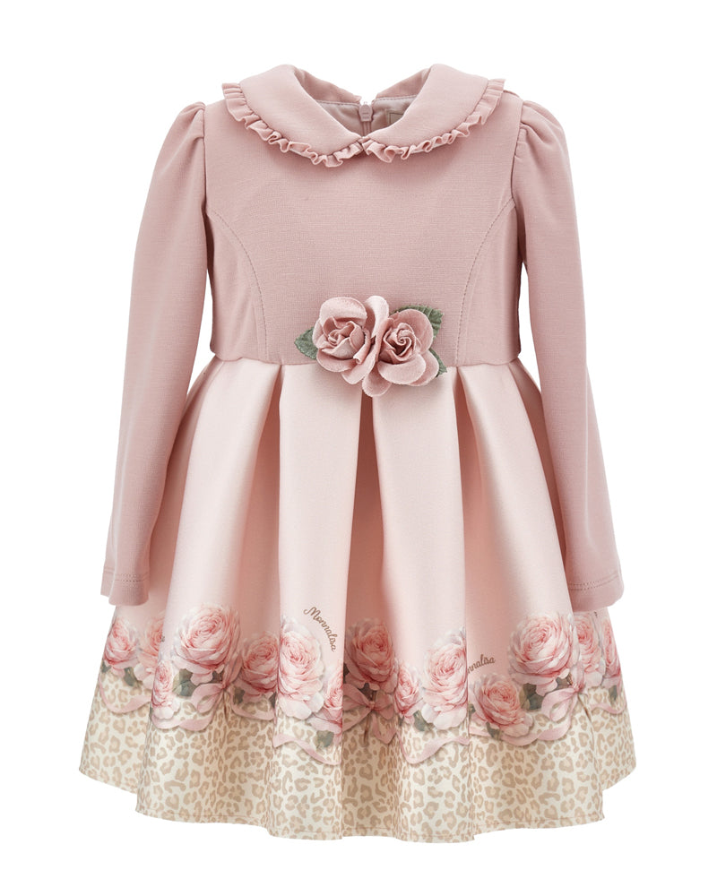 
  
    Monnalisa
  
 Baby Girls Pink/Leopard Rose Neoprene Dress