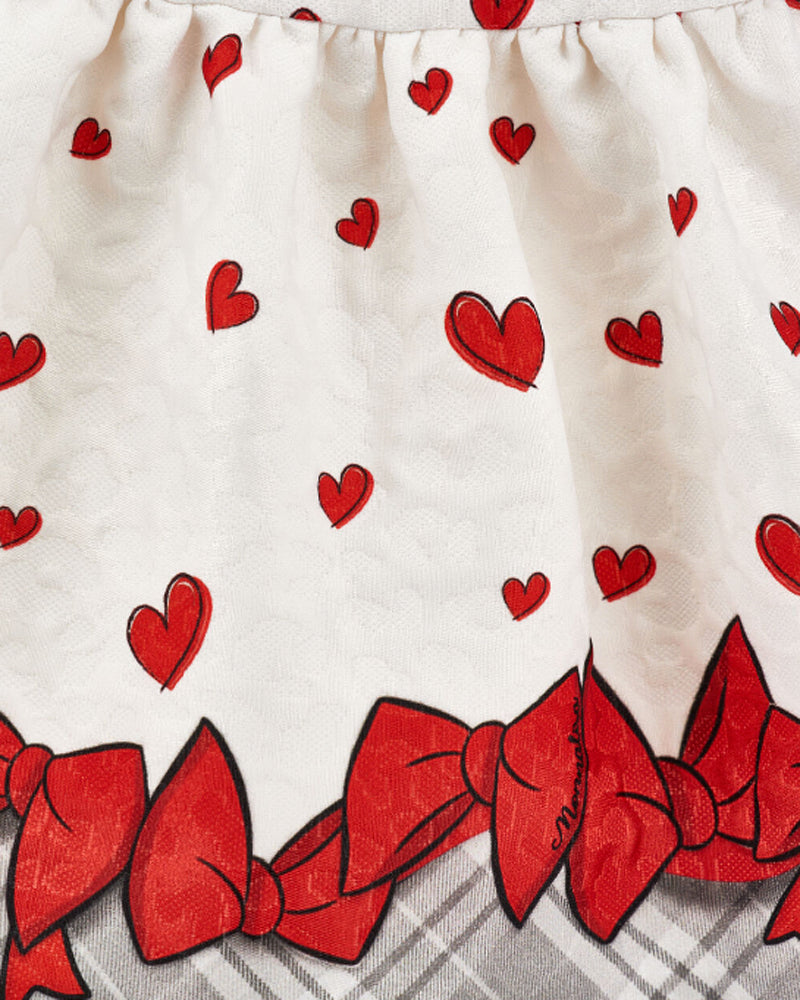 
  
    Monnalisa
  
 Baby Girls White/Red Heart Bow Dress