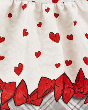 
  
    Monnalisa
  
 Baby Girls White/Red Heart Bow Dress