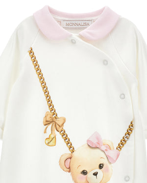 
  
    Monnalisa
  
 Baby Girls White Bear Onesie