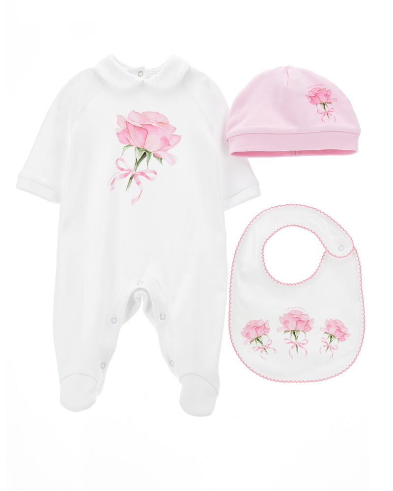 Baby Girls White/Pink Gift Set