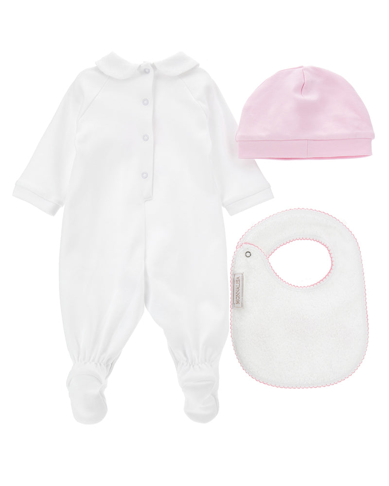 Baby Girls White/Pink Gift Set