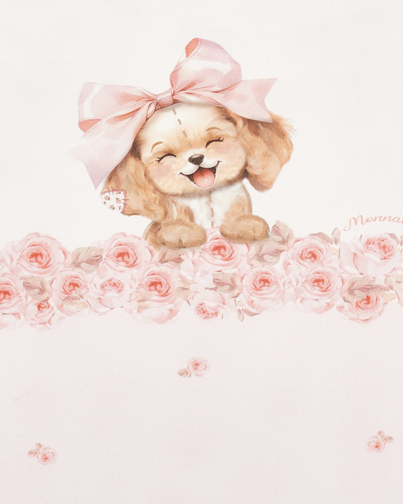 Baby Girls White Puppy Blanket